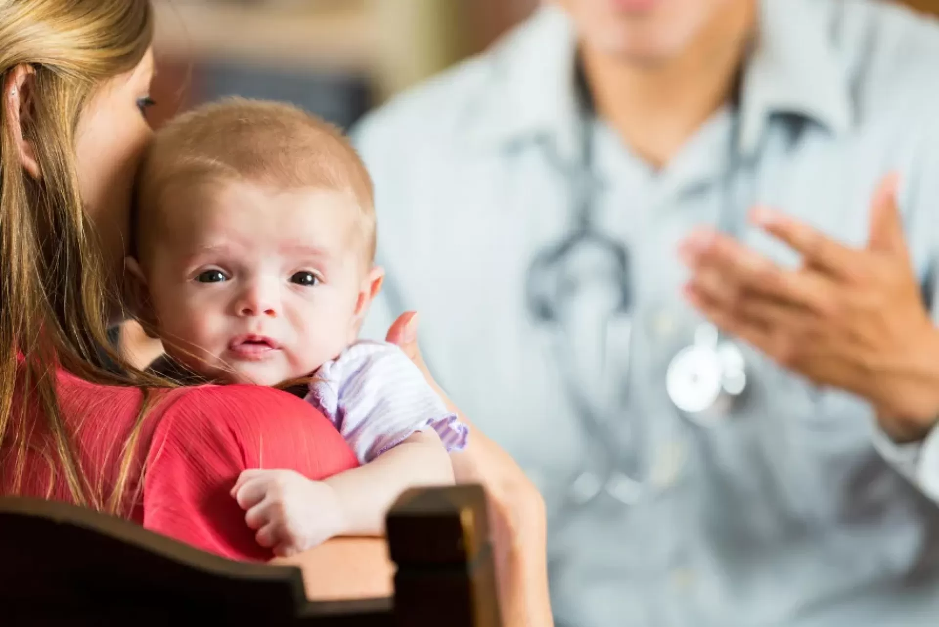 Baby at medical appointment