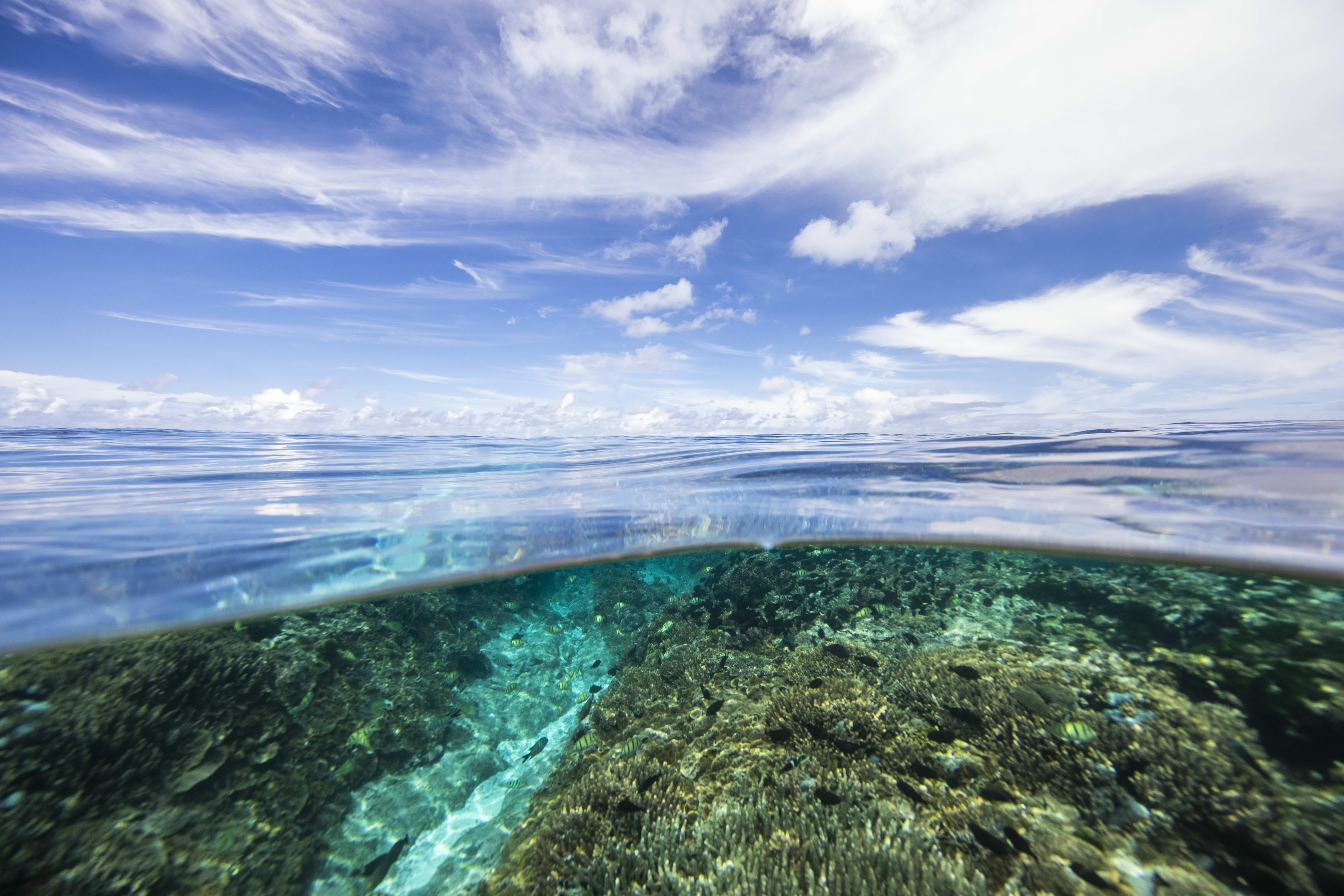 Clouds over reef
