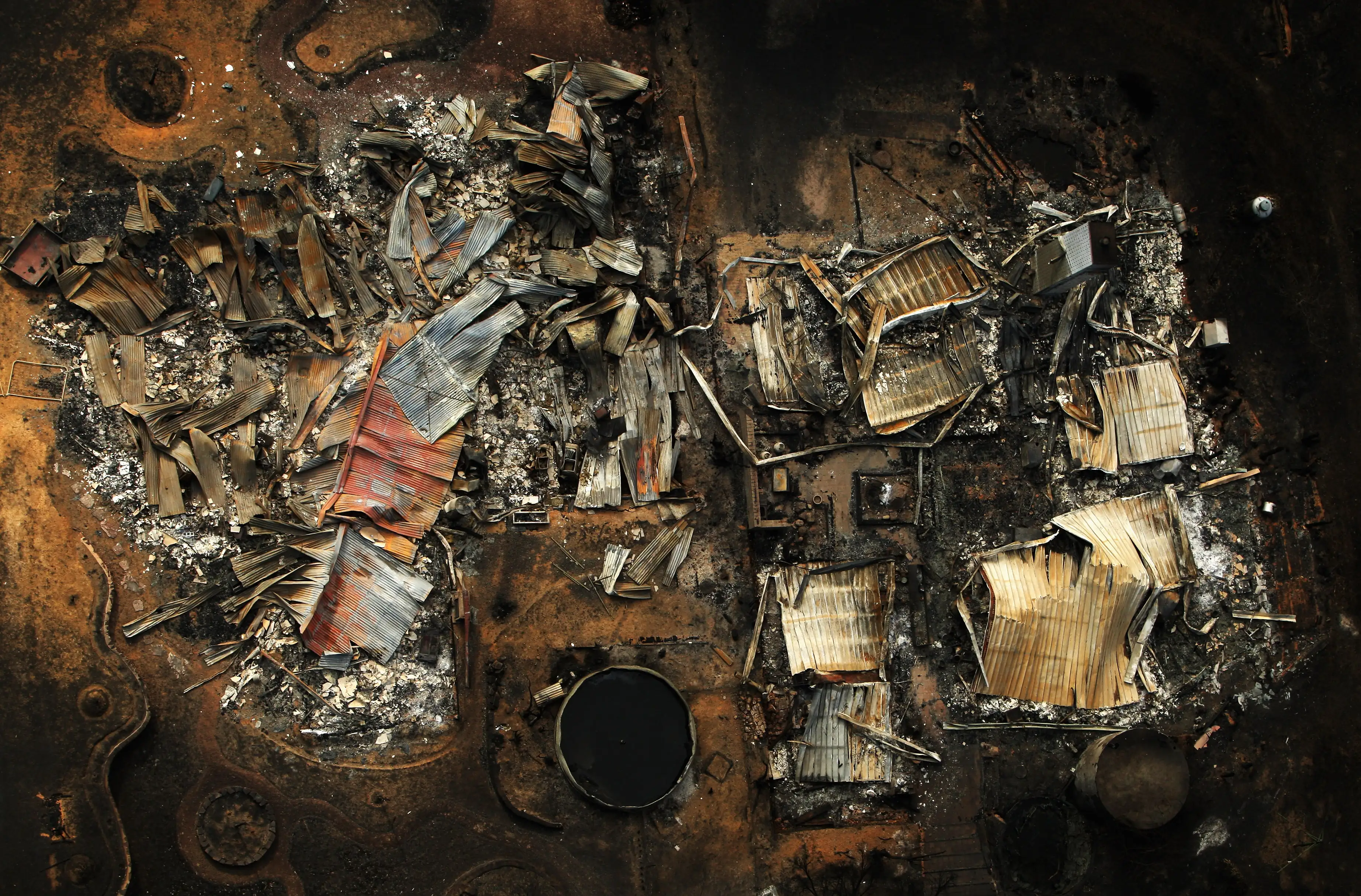 The burnt out remains of a house in the Kinglake region on February 12, 2009