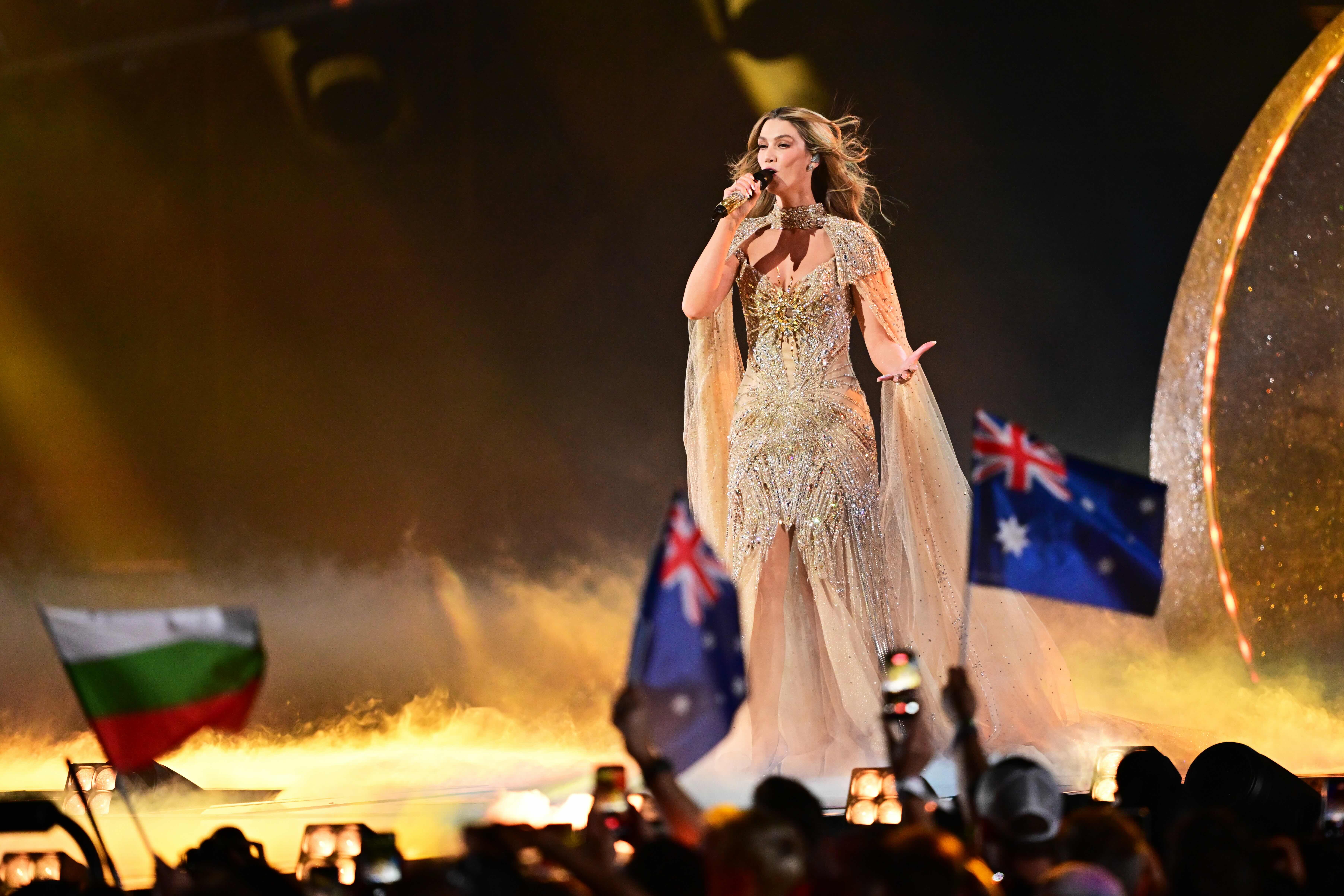 Delta Goodrem sings at Eurovision