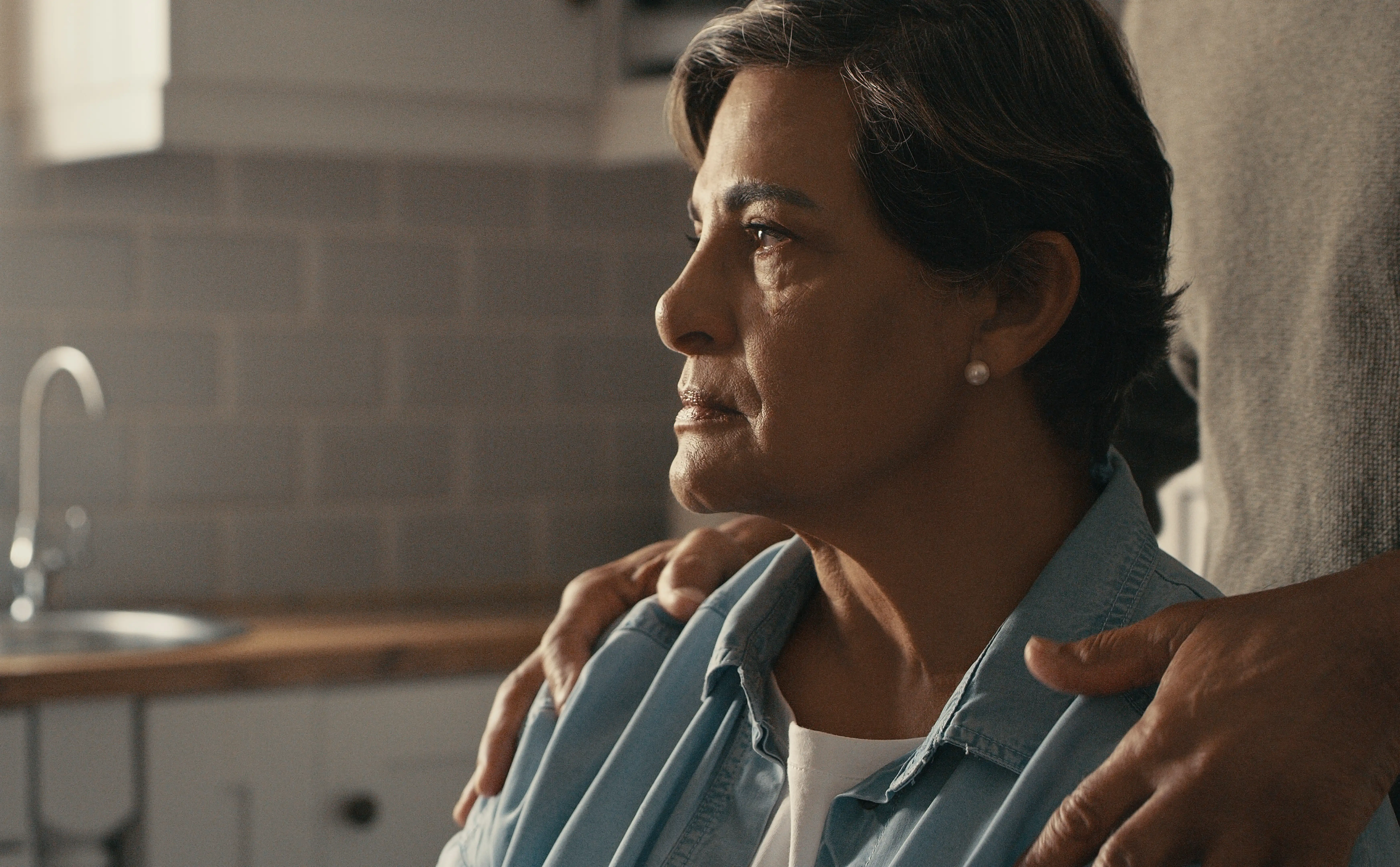 A portrait of an older woman looking strong 