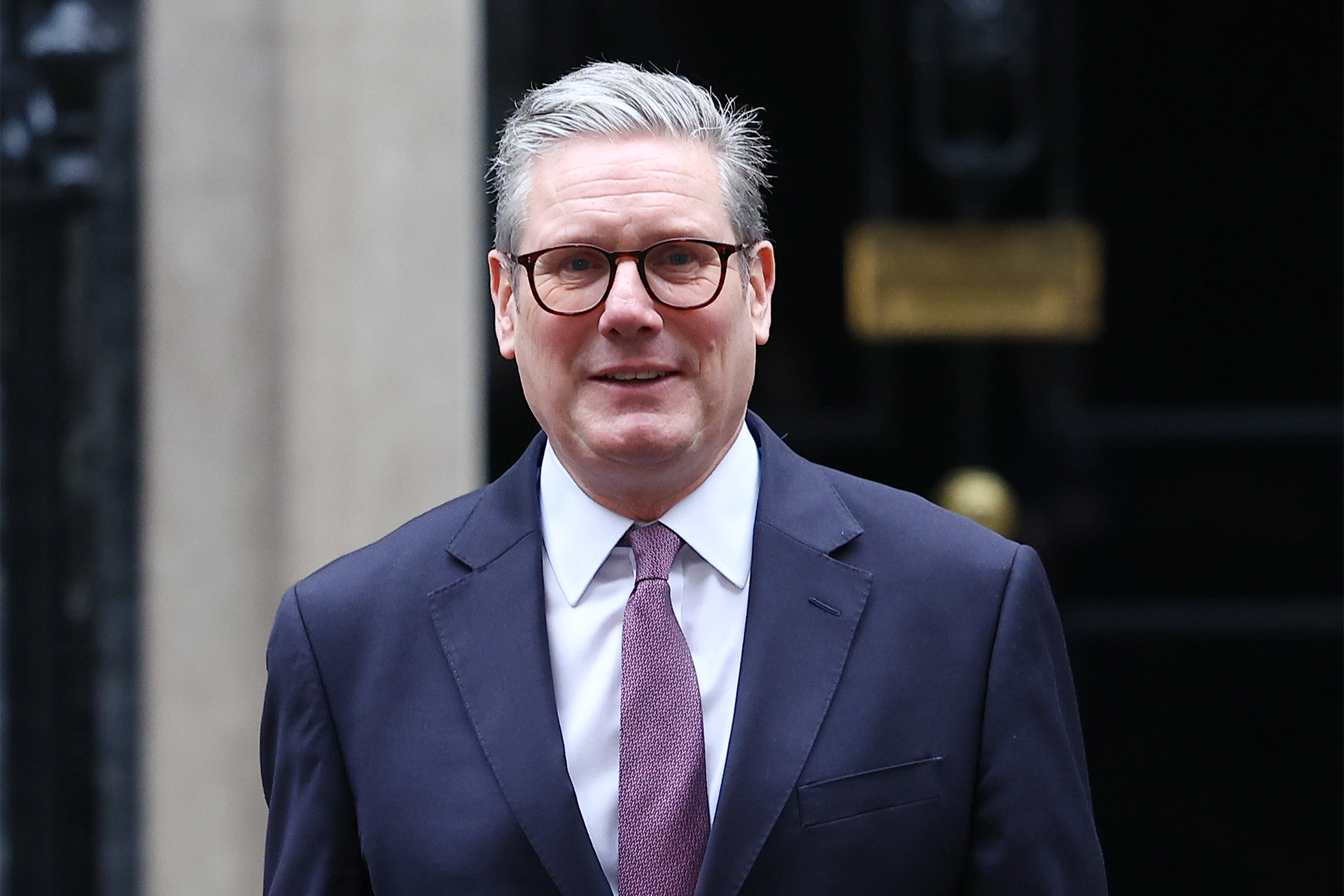 Keir Starmer standing outside Number 10