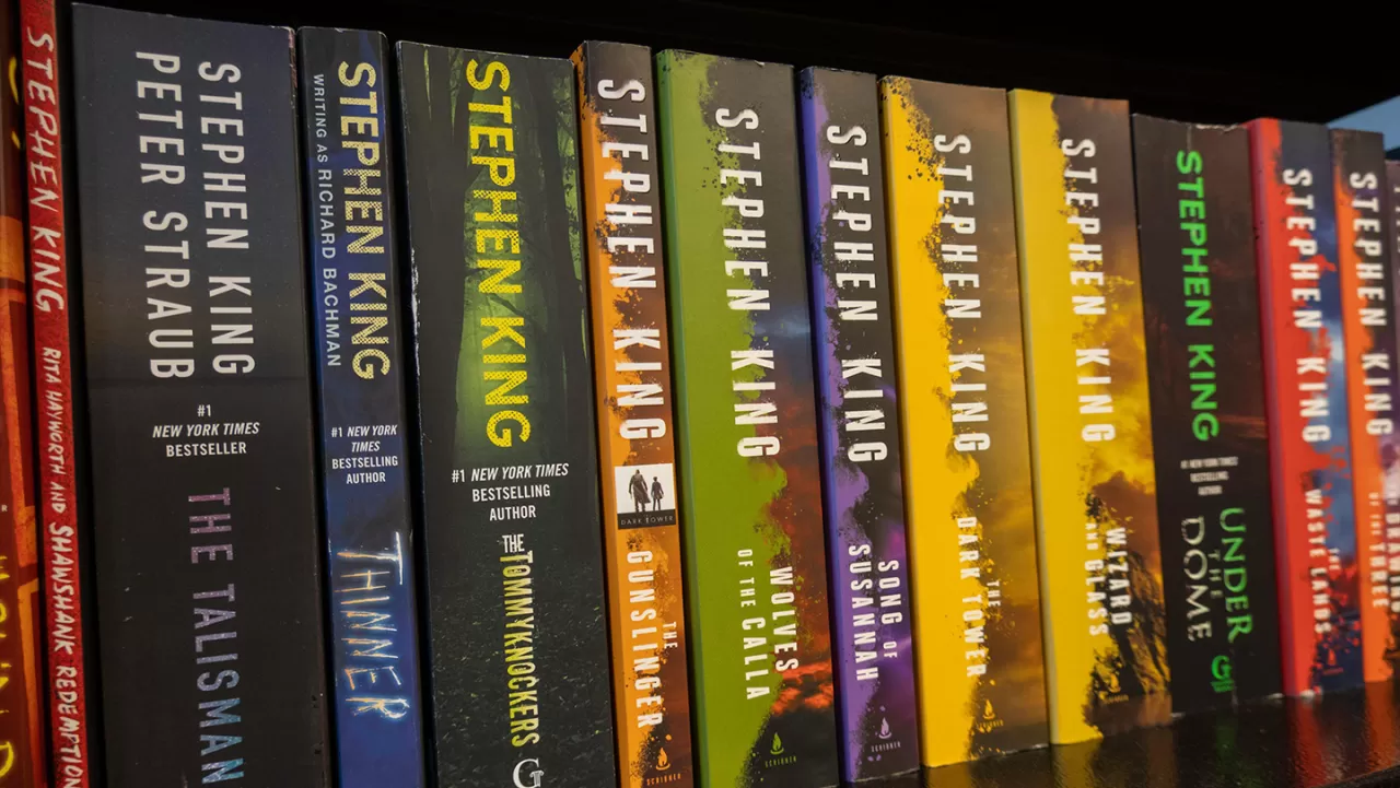 Shelf of books by Stephen King