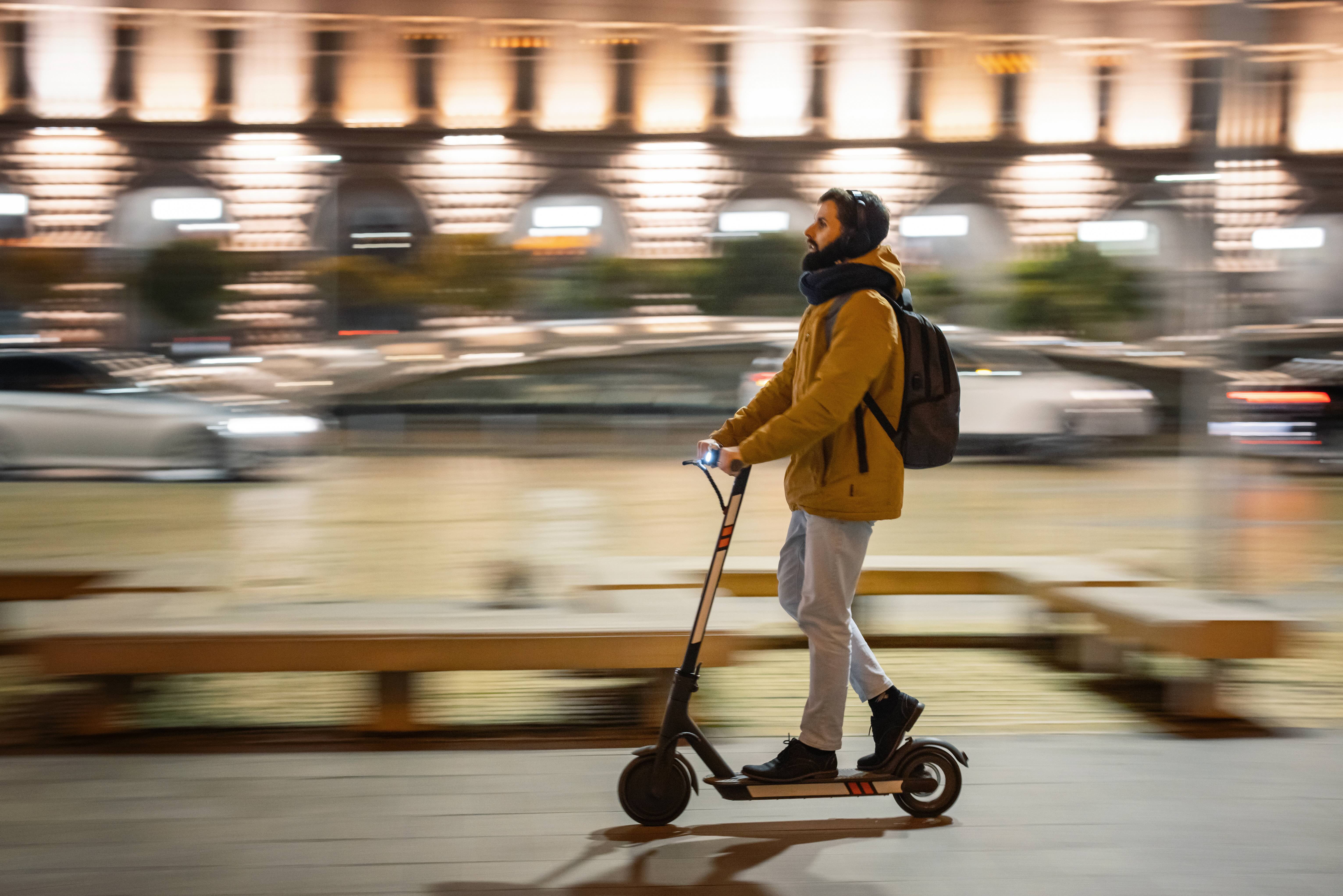 Scooter blurred background