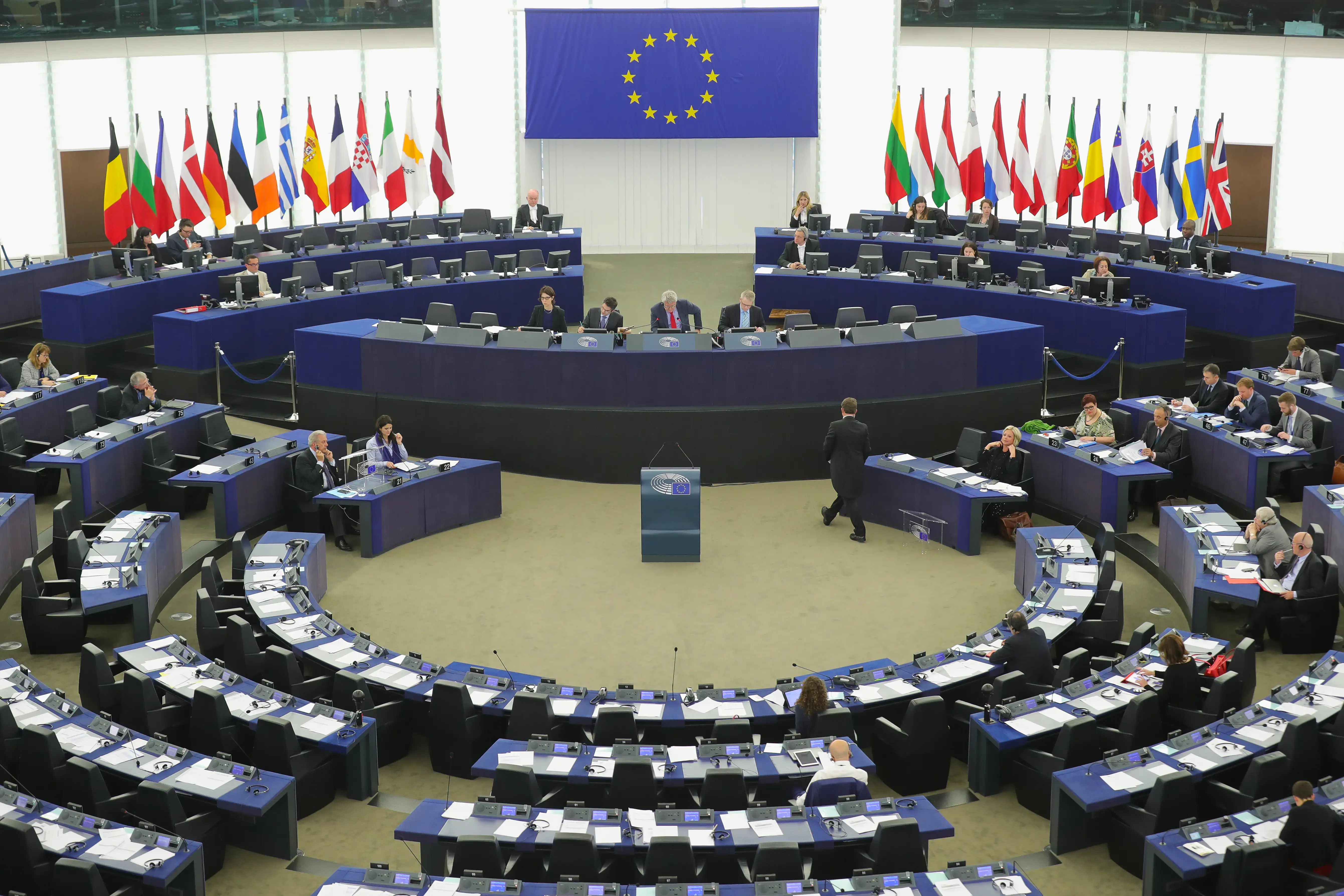 A general view inside the European Parliament