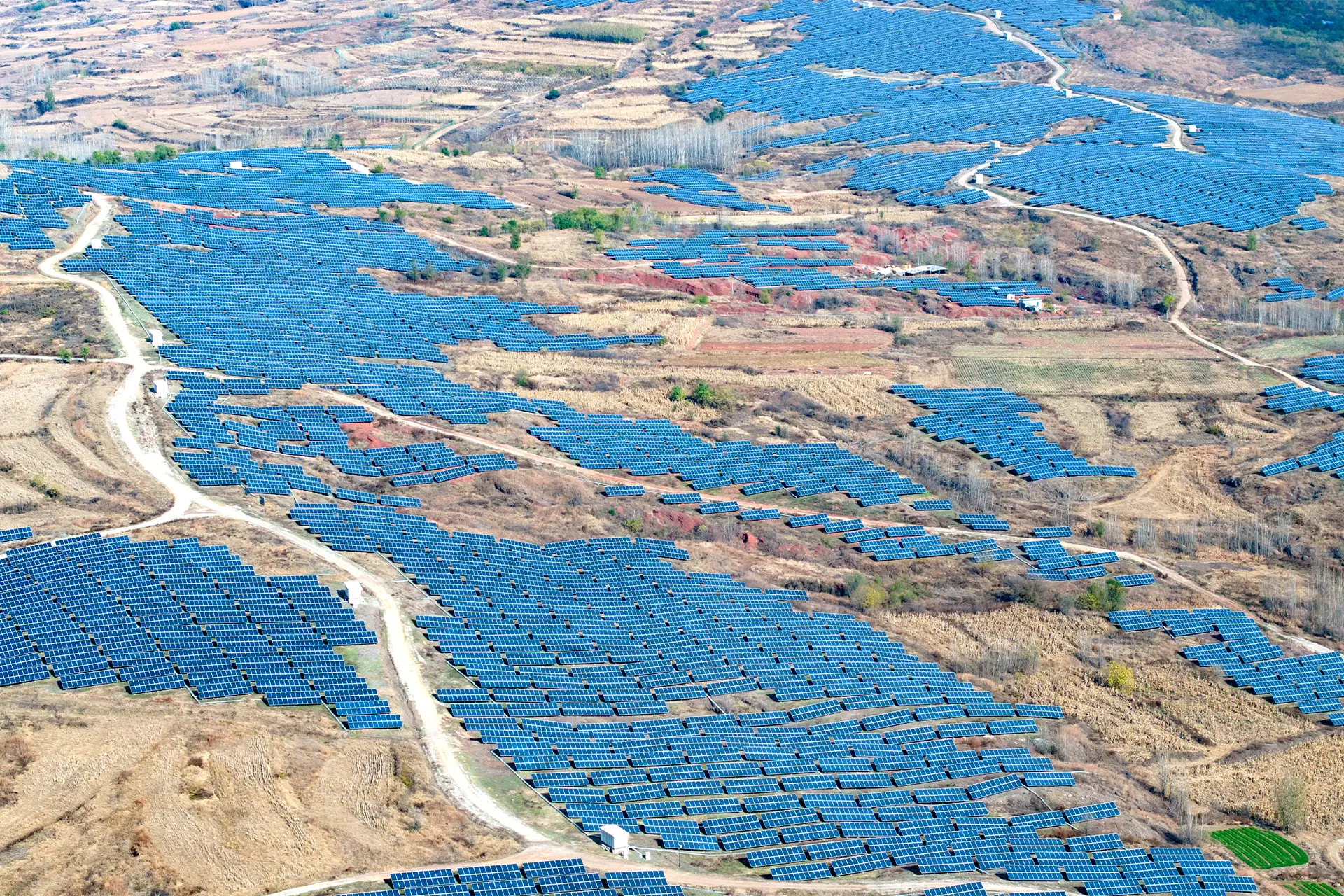 Giant solar farm in China