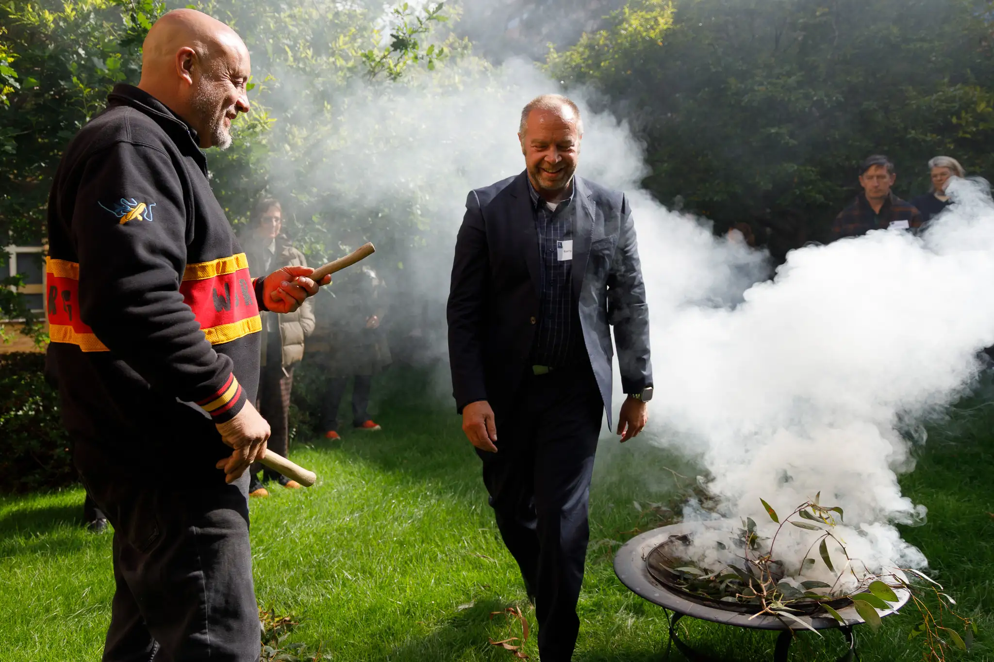 Professor Barry Judd, Deputy Vice-Chancellor (Indigenous) at the smoking ceremony for the truth-telling symposium
