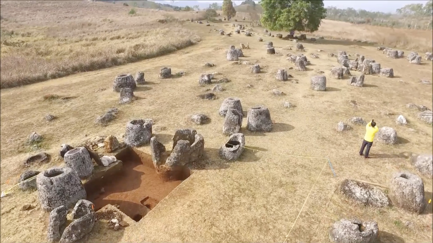 Laos Plain of Jars from above