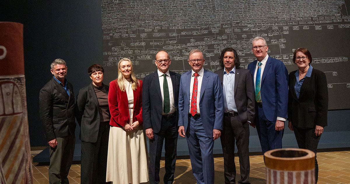 Archie Moore Golden Lion Prize and Prime Minister Anthony Albanese