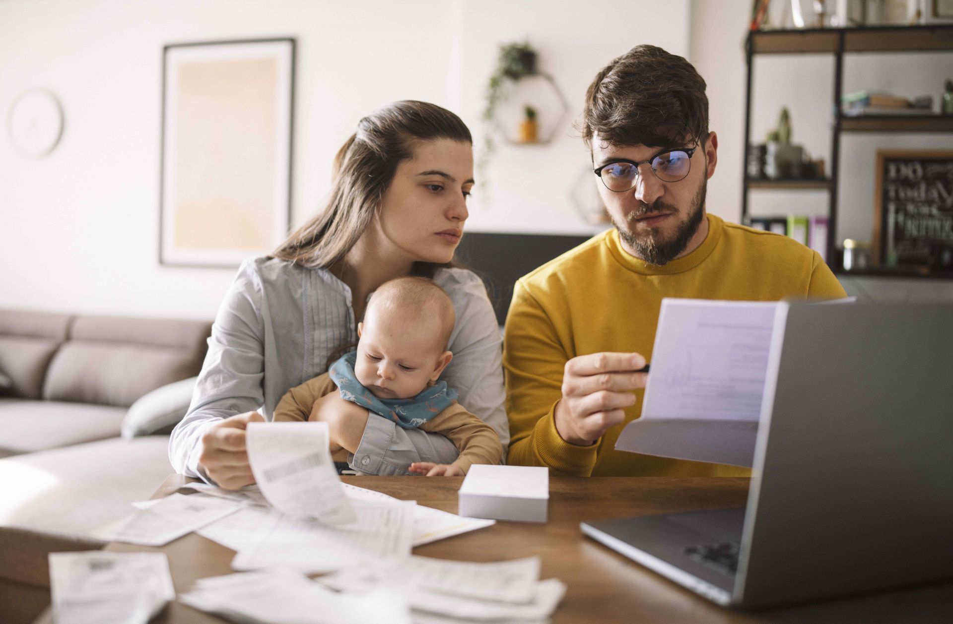 Family Looking At FInances