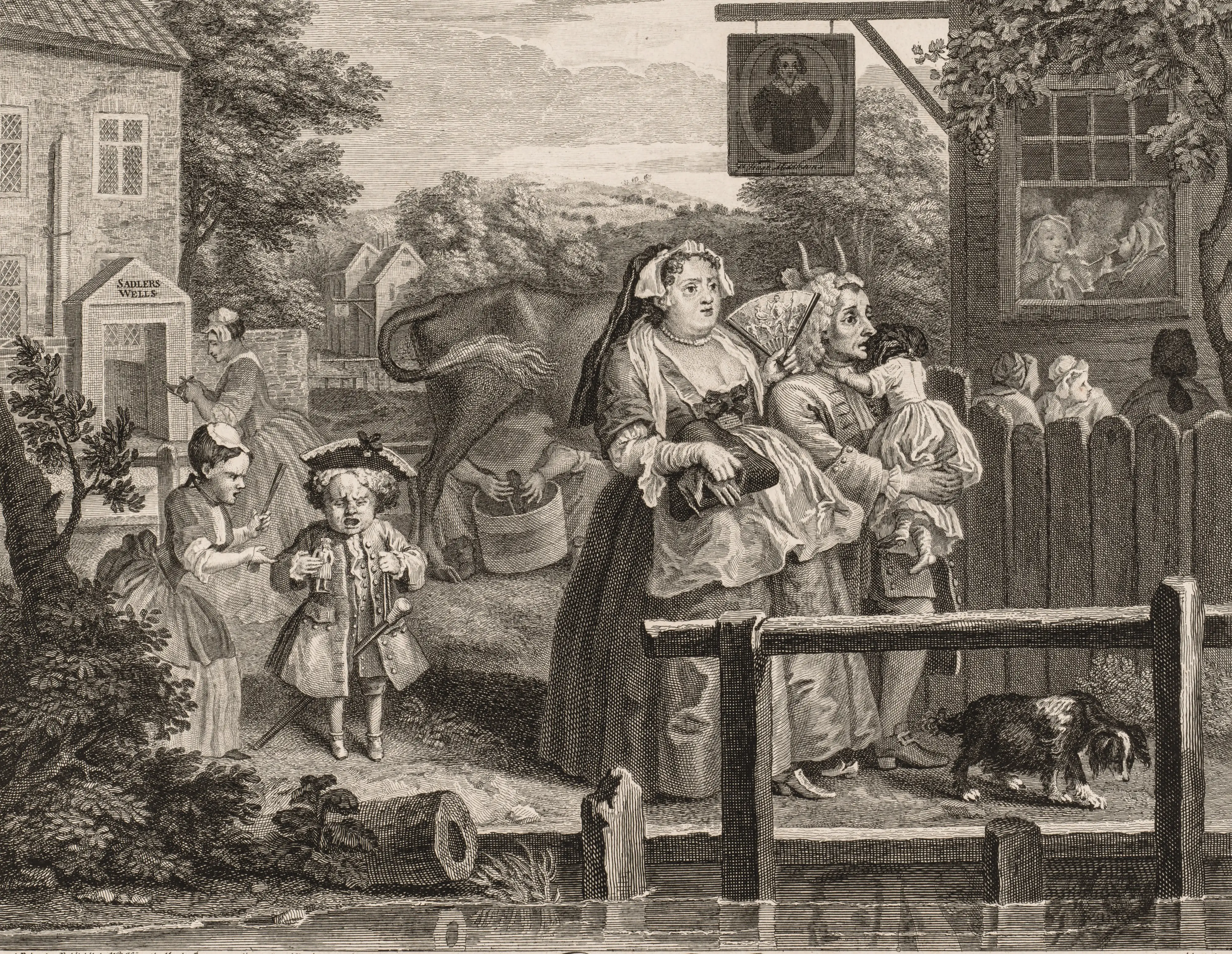 The Four Times of Day: Evening, 1738. William Hogarth. Picture: Heritage Arts/Heritage Images via Getty Images