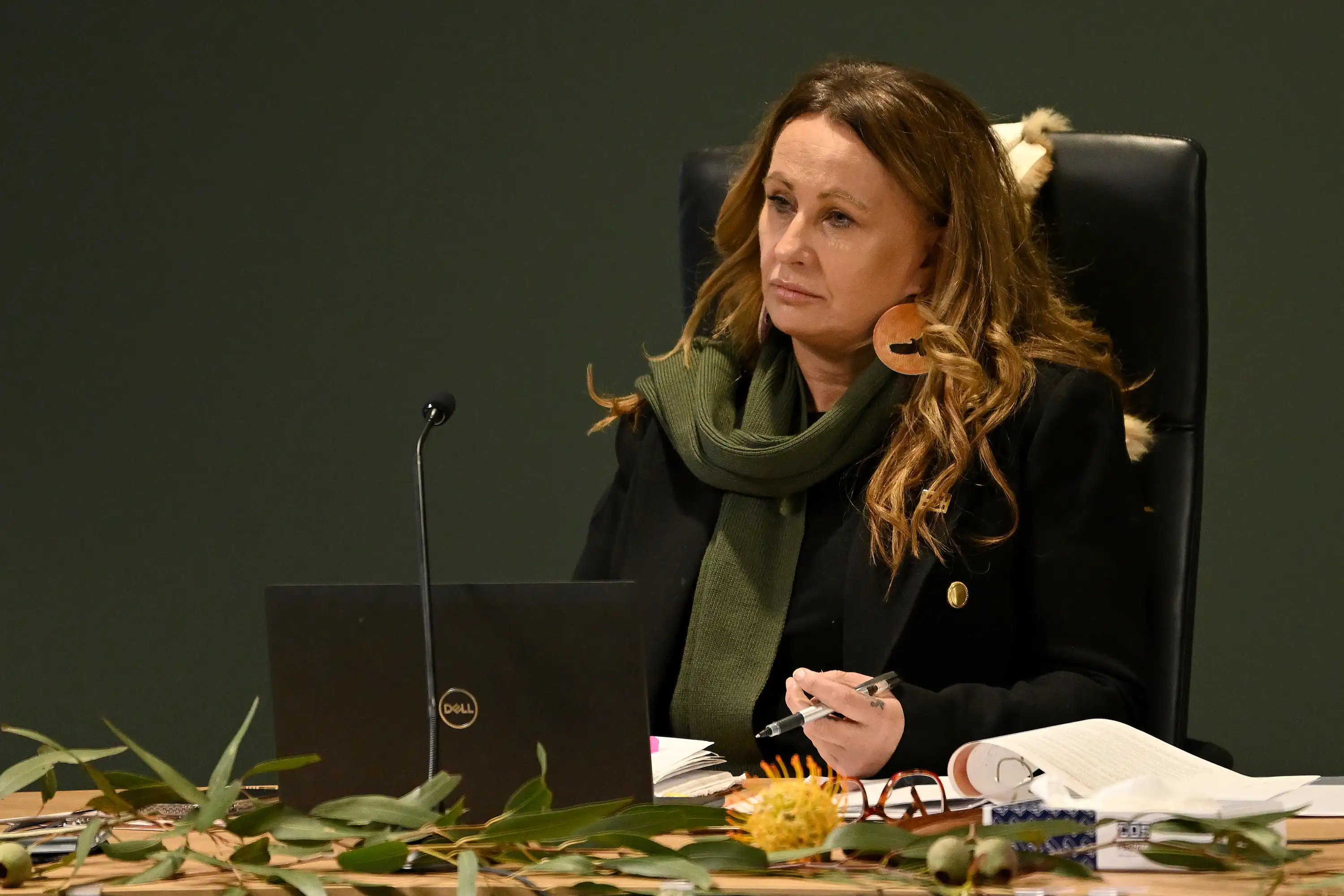 Sue-Anne Hunter during a public hearing of the Yoorrook Justice Commission