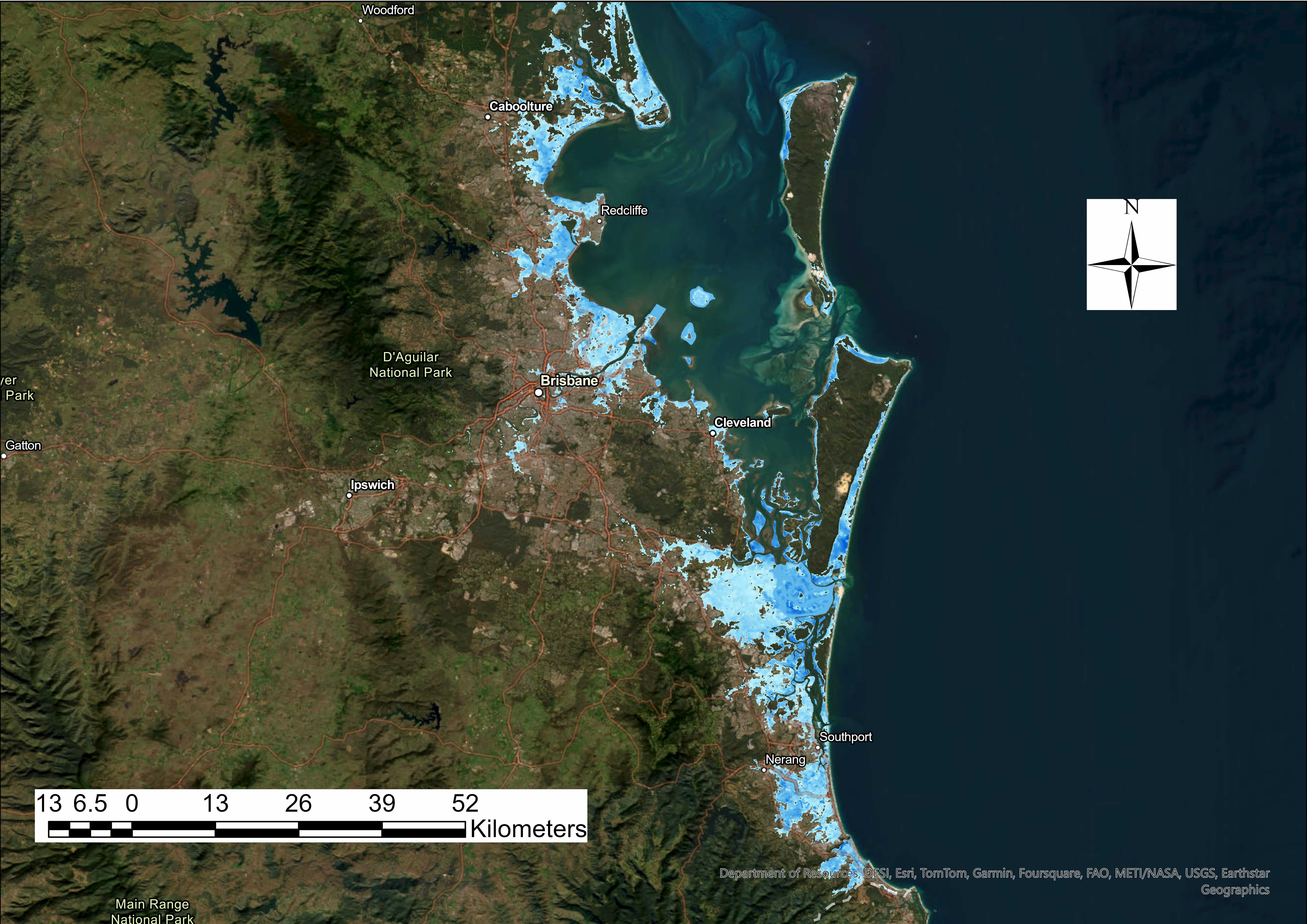 Flood inundation graphic Queensland