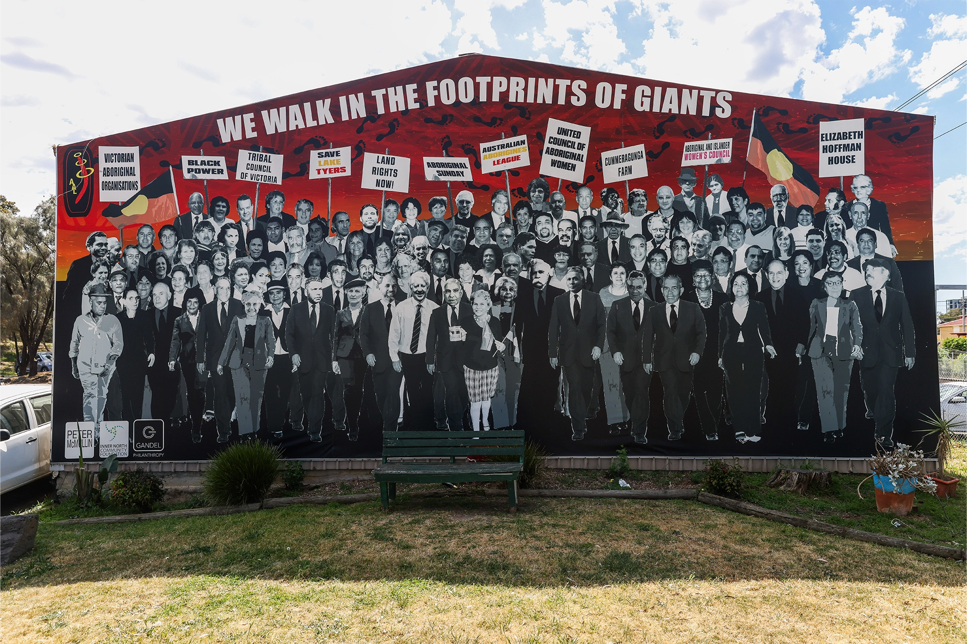 Mural of famous Indigenous activists