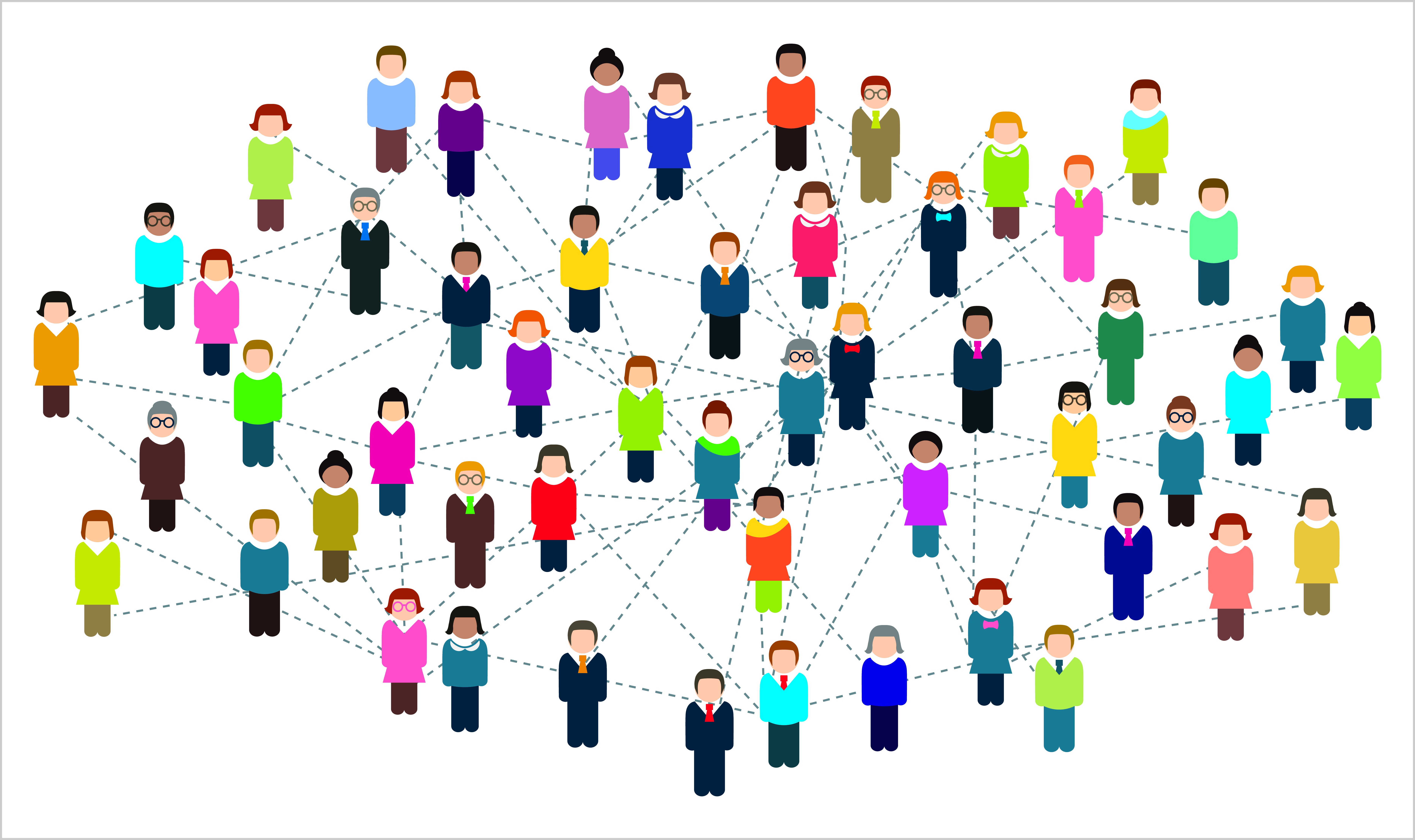 People linked in network graphic