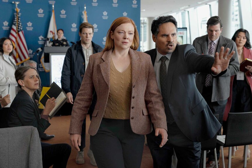 All Her Fault Press Conference Scene