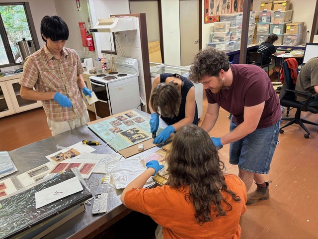 Teachers at work in classroom 