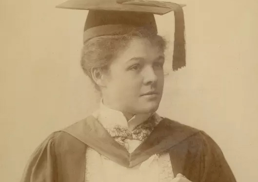 A graduation portrait of Ada à Beckett nee Lambert
