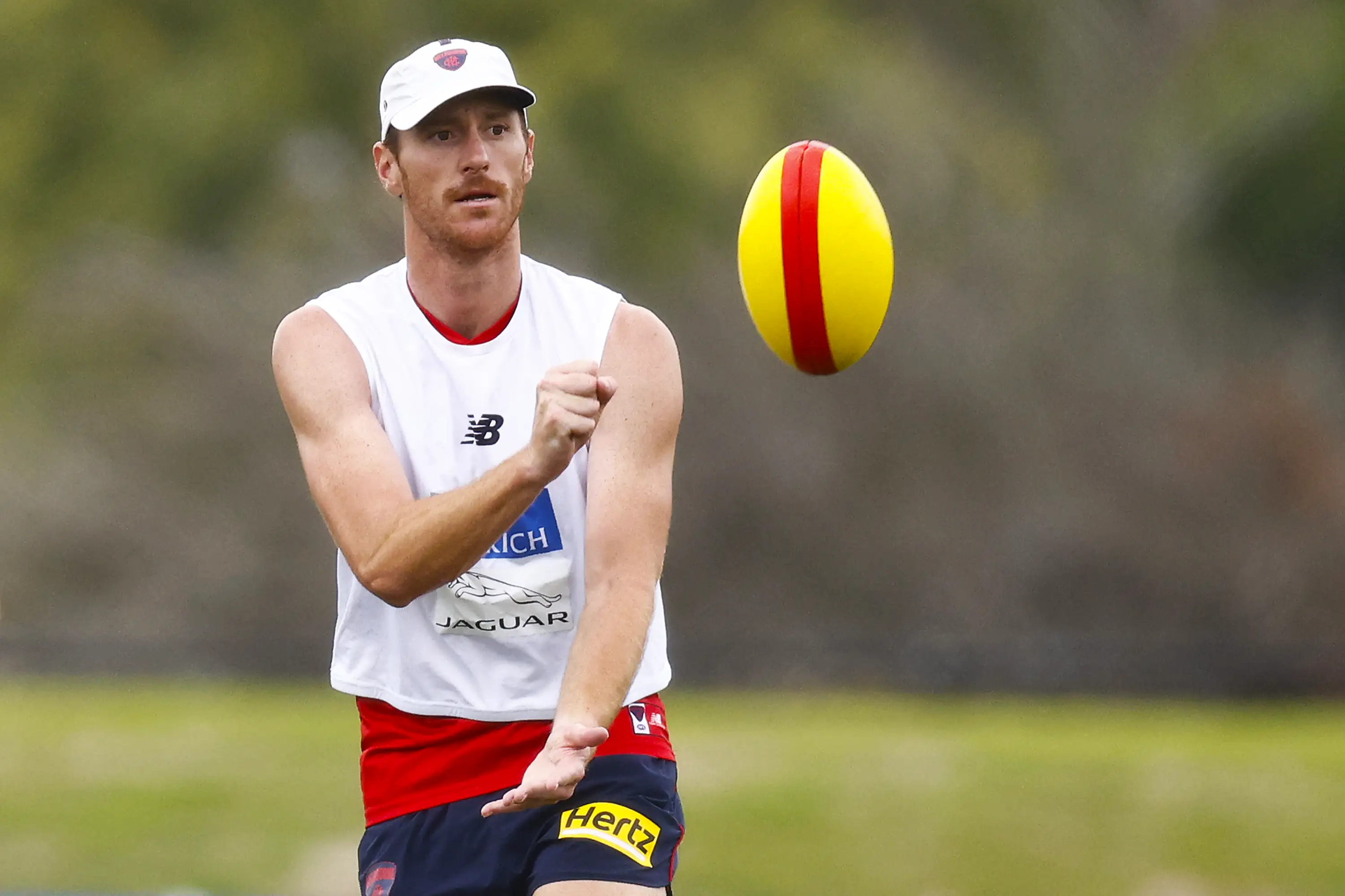 Mitch Brown during an AFL training session in 2022.