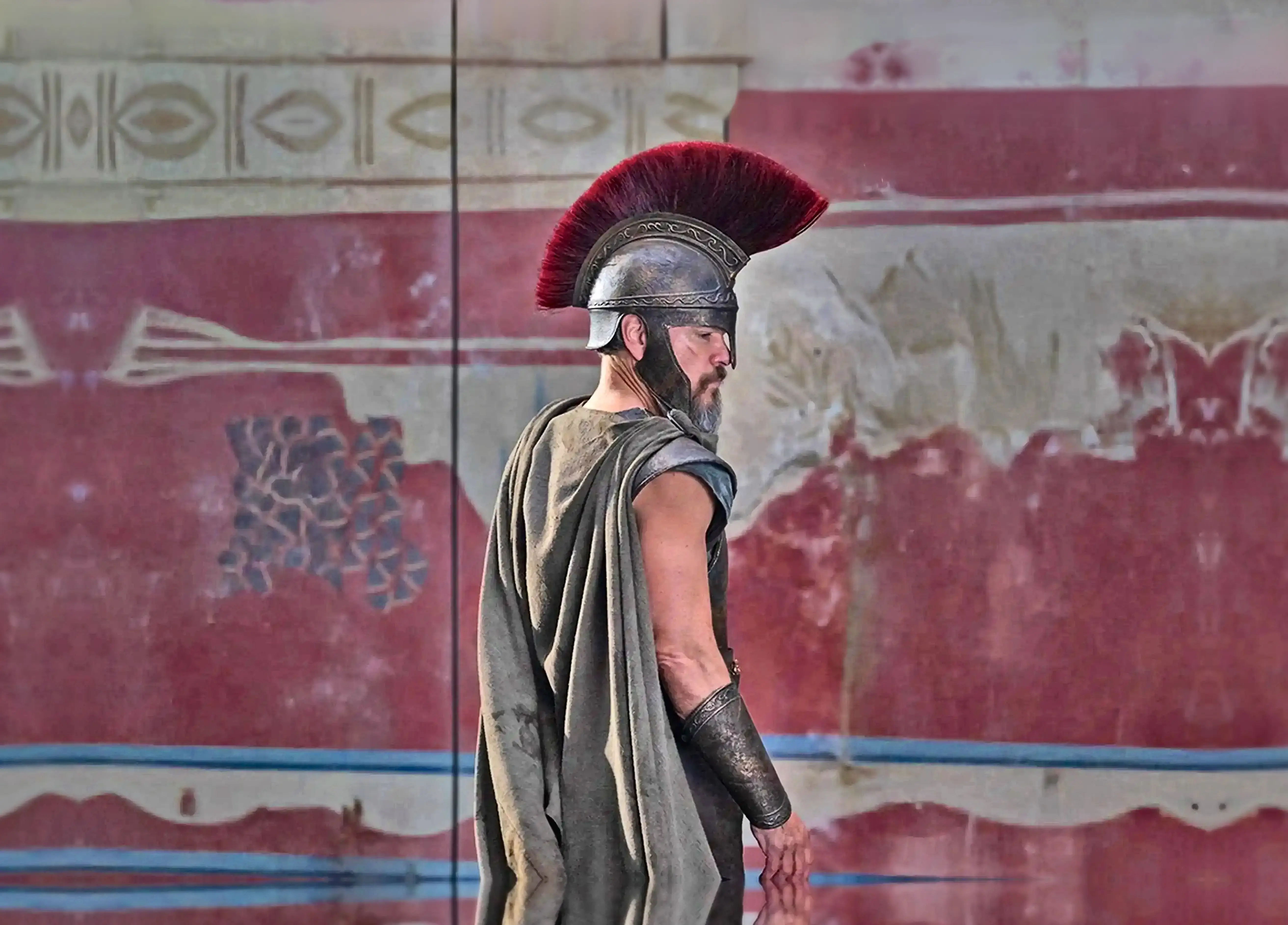 Matt Damon in profile as Odysseus