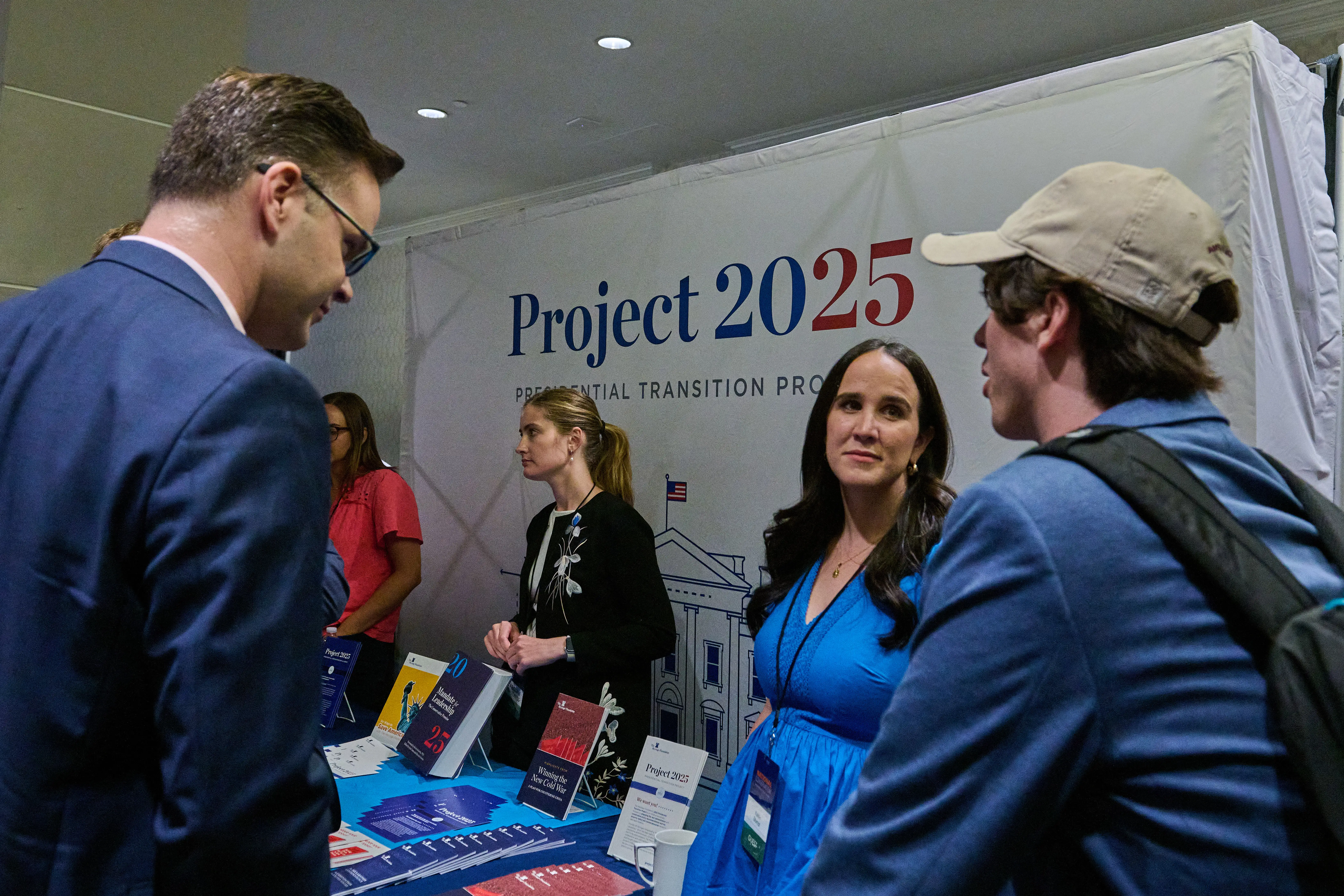 A Project 2025 stall at the Republican Convention