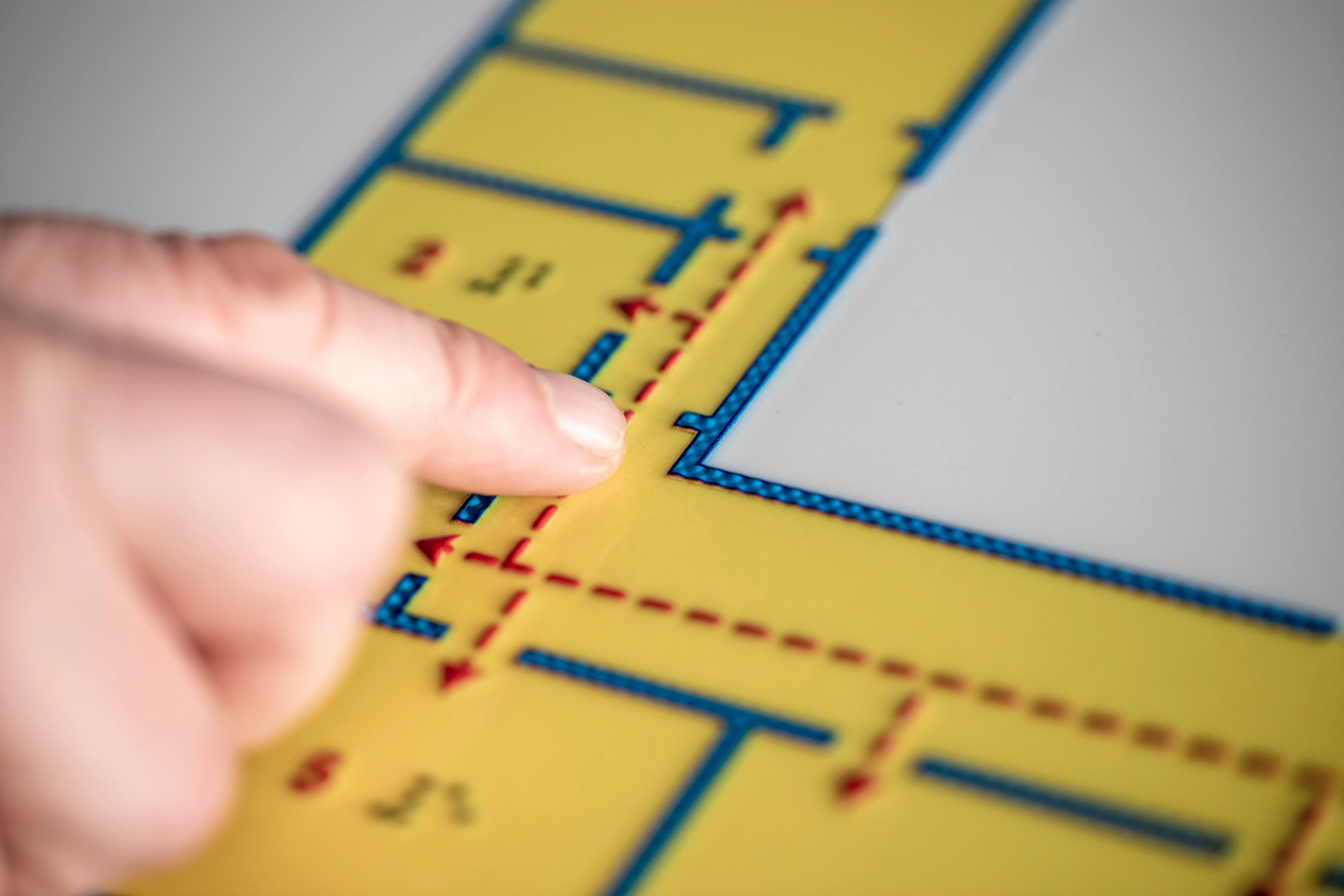 A building plan for visually impaired people