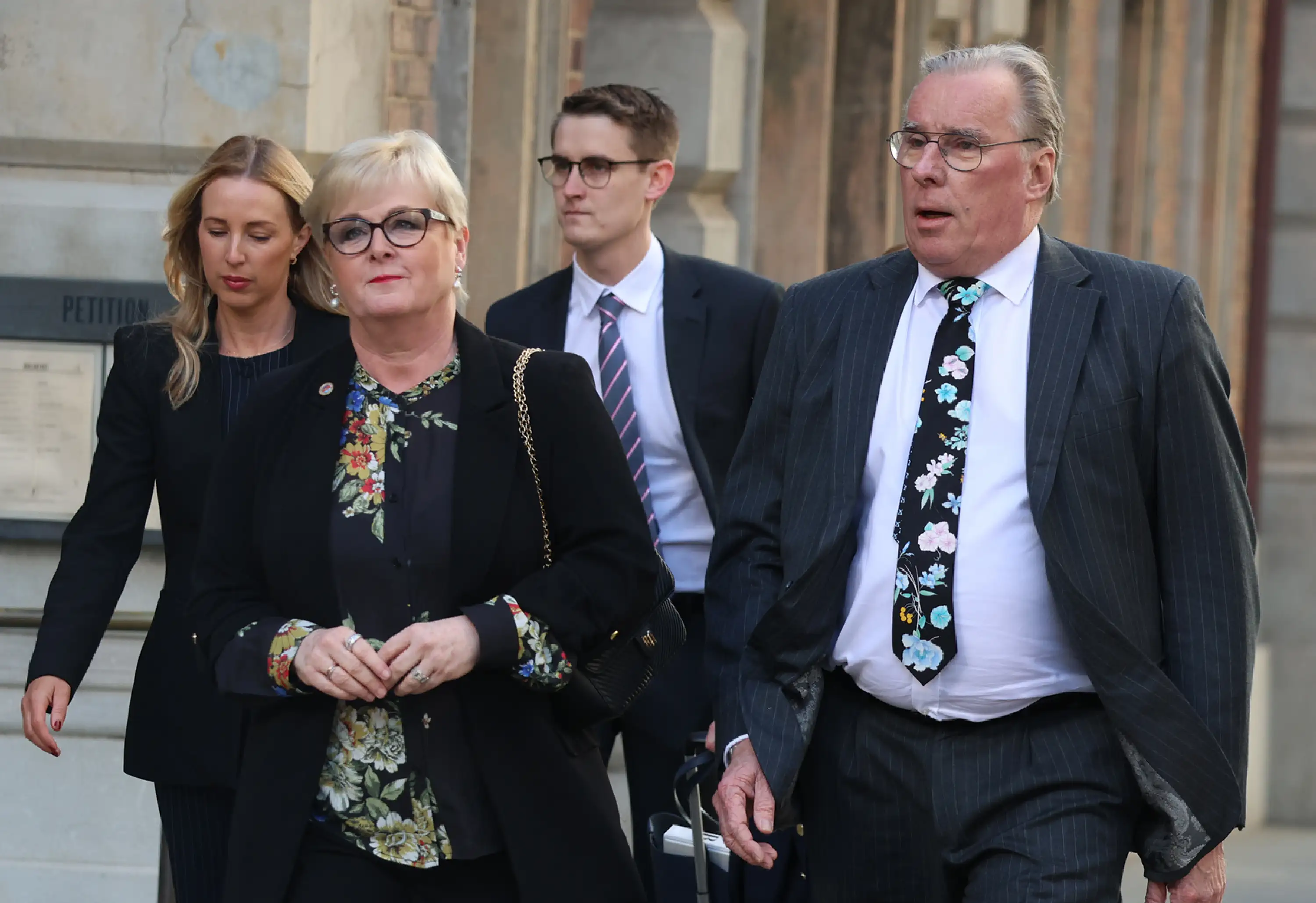 Senator Linda Reynolds is seen arriving at the Supreme Court in Perth.