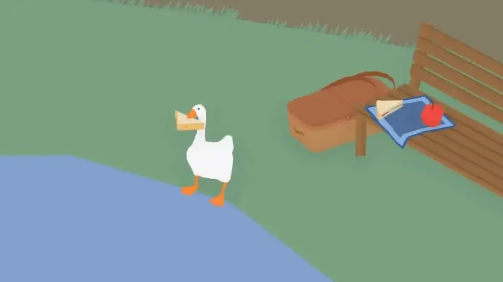 A still from Untitled Goose Game.