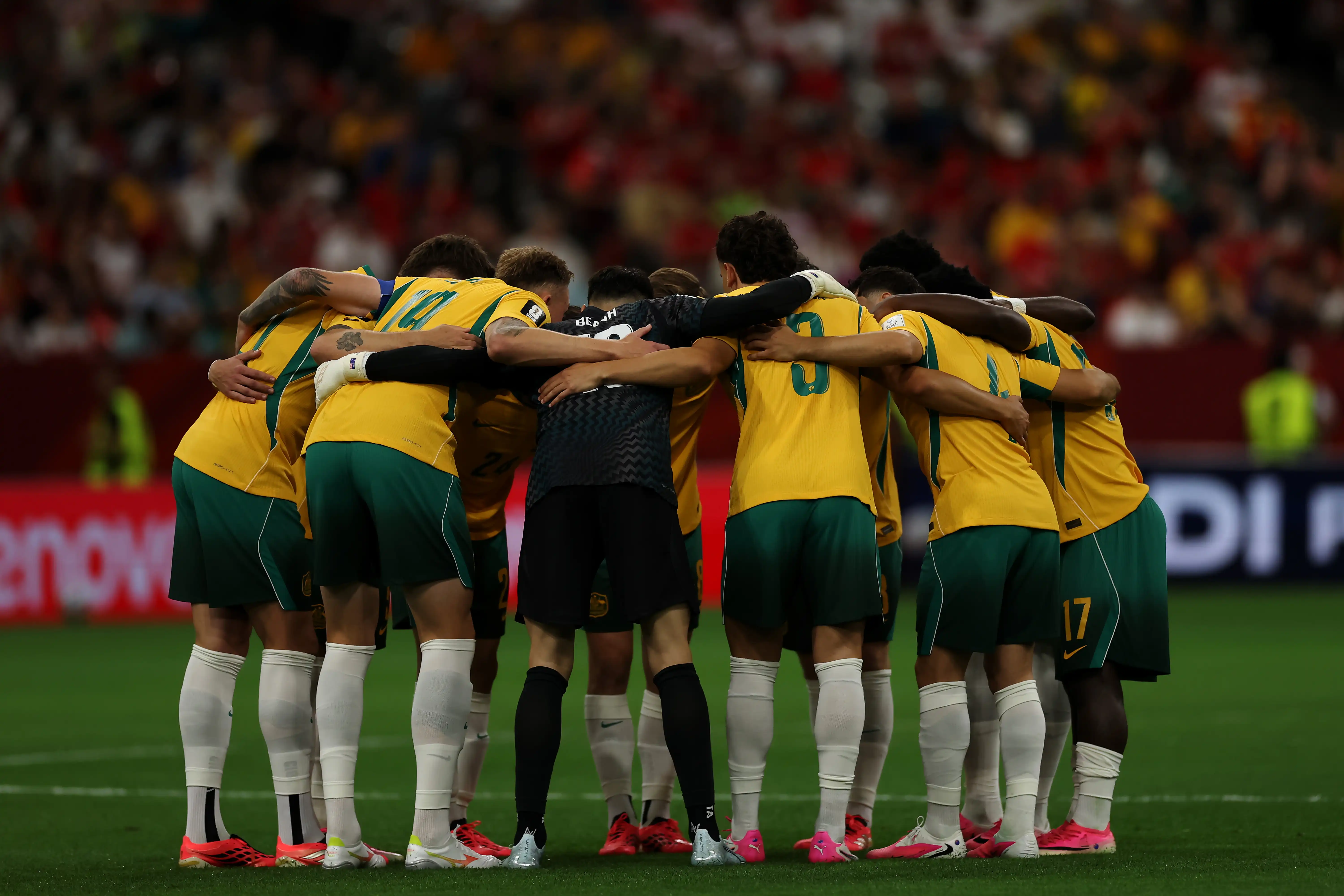 The Australian Socceroos prior to the FIFA World Cup 2026 Group D match between Australia and Türkiye.