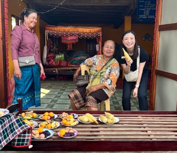 Emma Liang and Laos locals