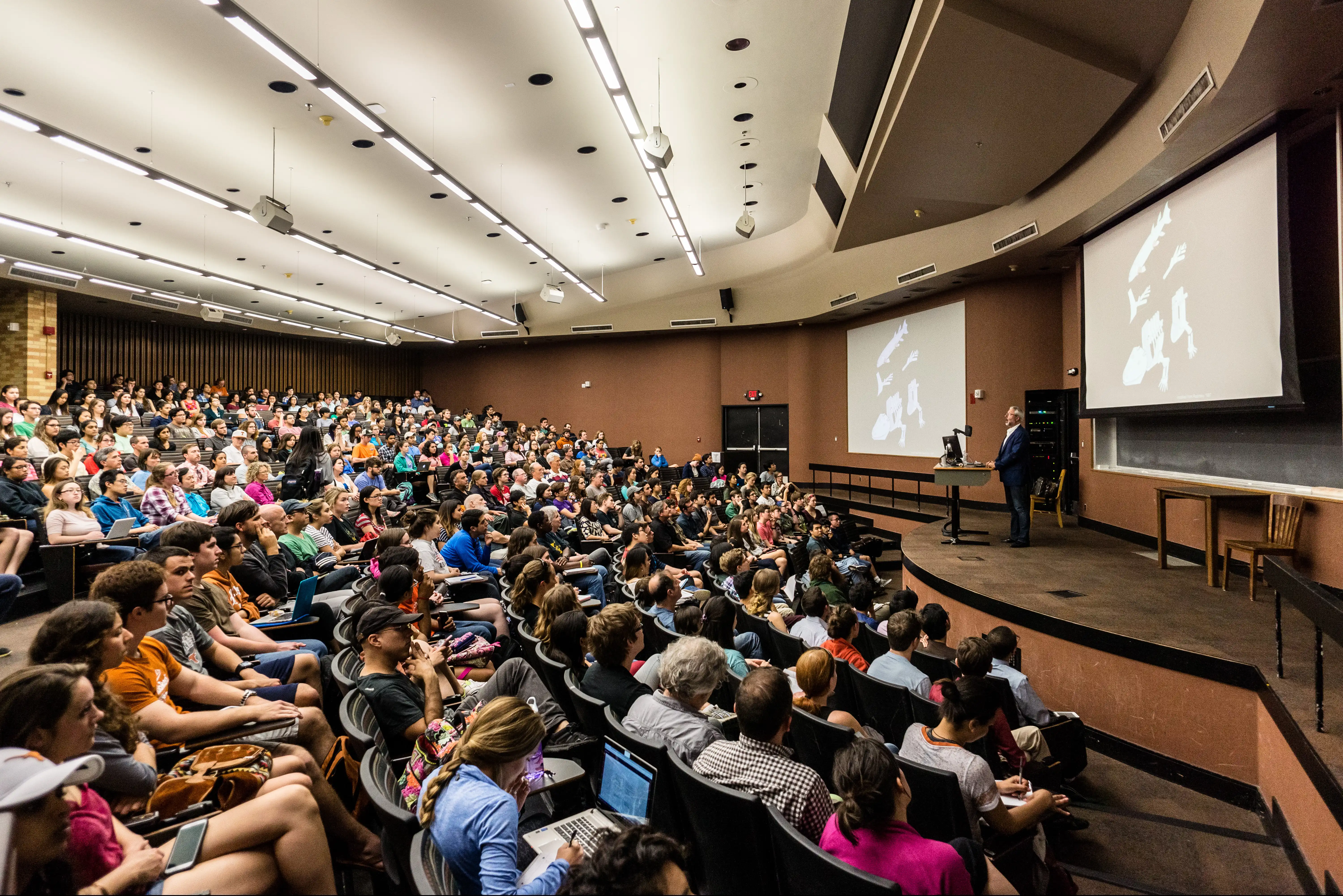 A busy university lecture
