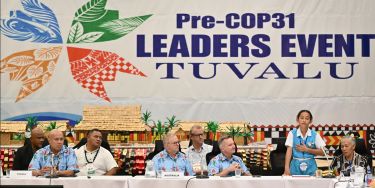 Student from Tuvalu speaks at COP31 conference