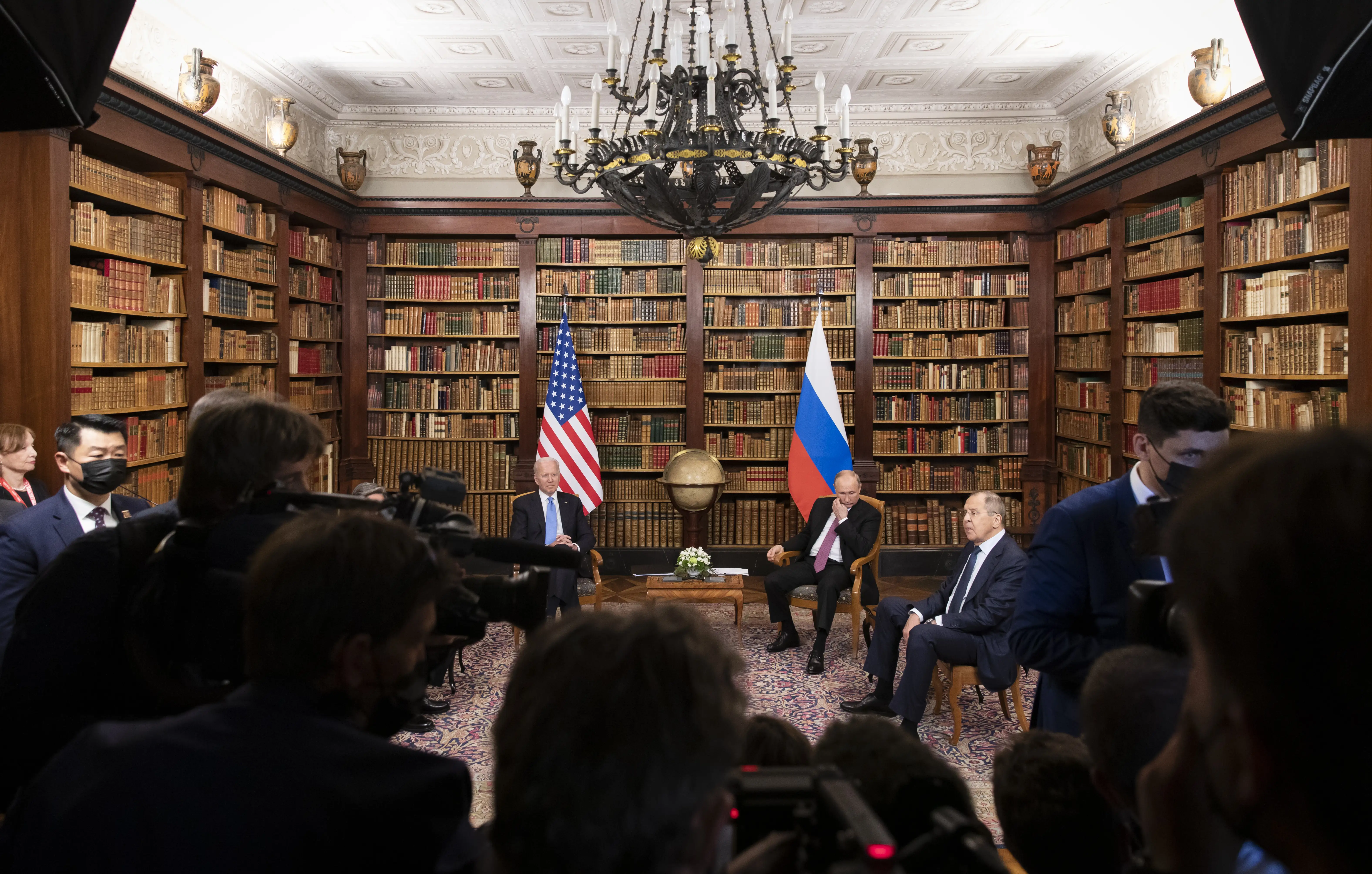 Former US President Joe Biden with Russian President Vladimir Putin during the US-Russia summit in 2021.
