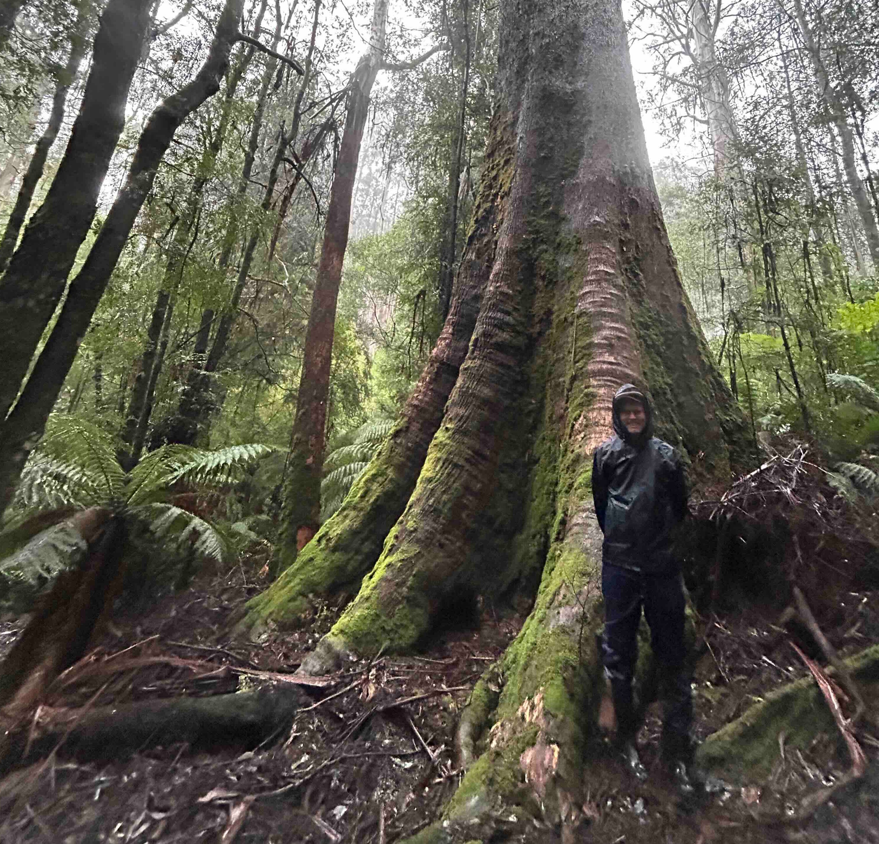 Raphael Trouve in front Mountain Ash