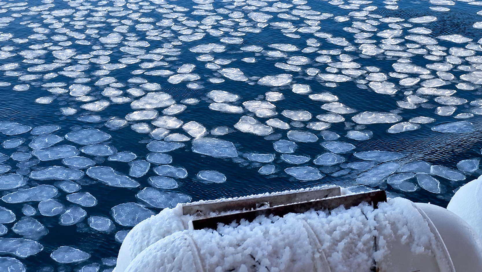 Pancake sea ice