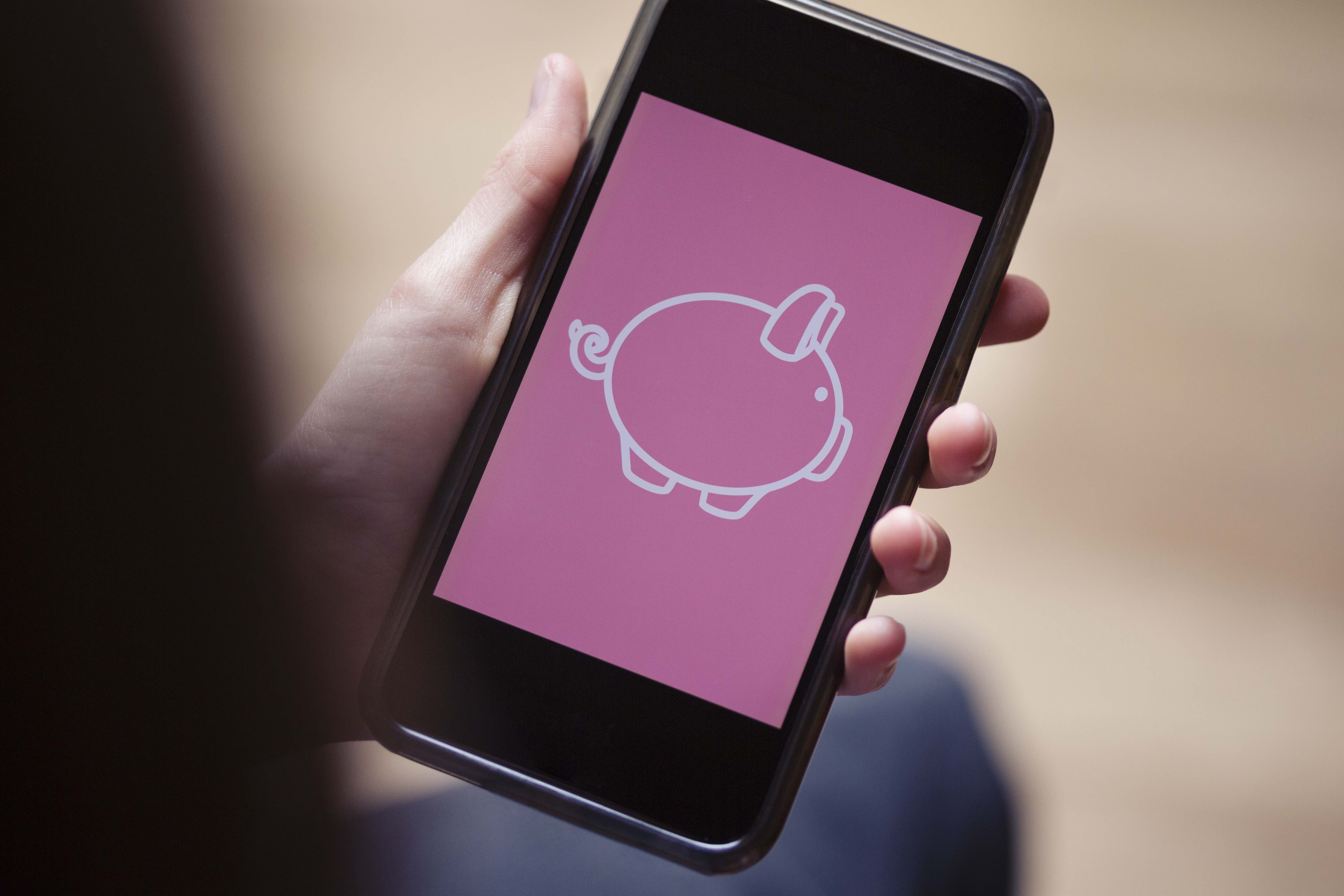 A savings app on a smartphone