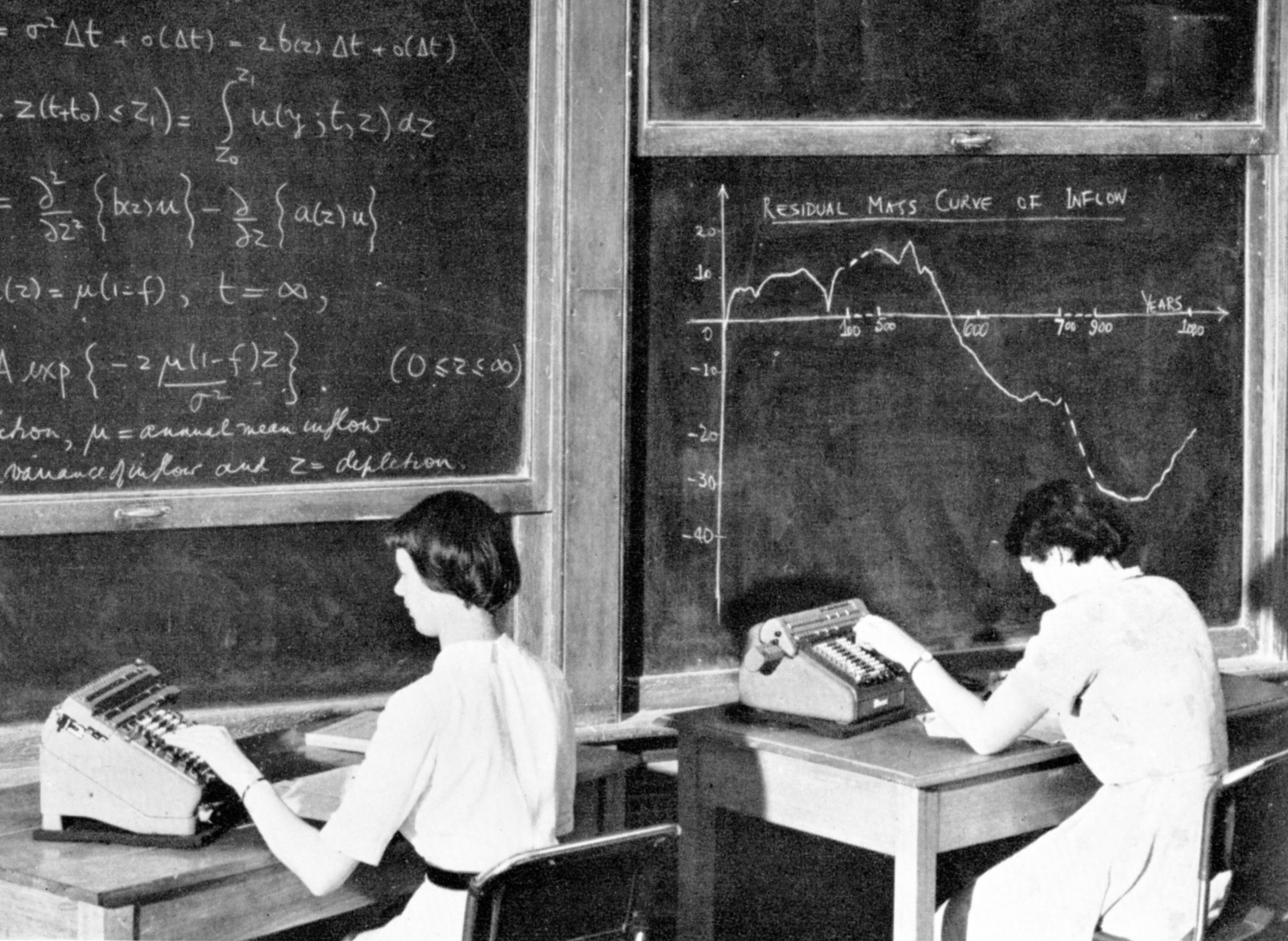 Calculation, Statistics Department, 1955